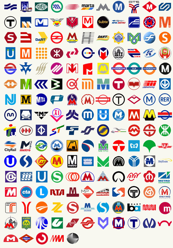 Logos de métro à travers le monde