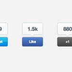 Modifier les boutons de partage, Facebook, Twitter, Google+