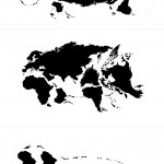 Cartes du monde en forme d'animaux