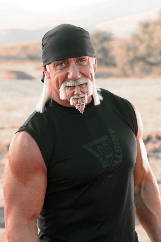 La moustache de Hulk Hogan X3 !