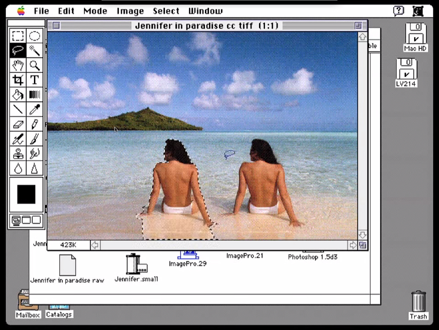 Interface de Photoshop 1 - 1990