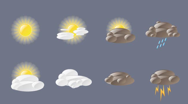 Vector Weather icons Free Download